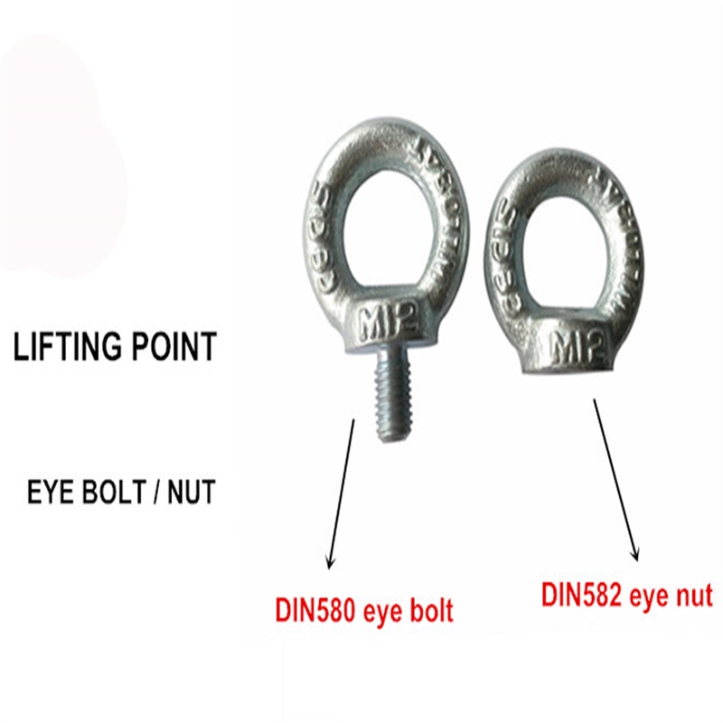 Elektrisk galv. C15e eller C15 stålmateriale DIN580 løftende øjenbolt